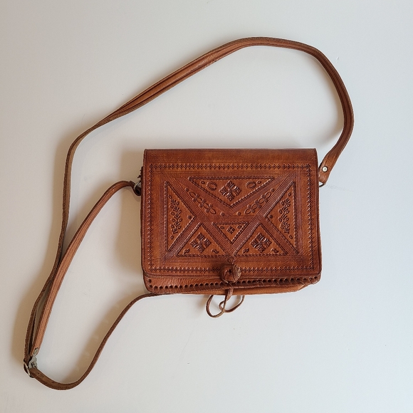 Handbags - Handmade Moroccan Leather Crossbody Handbag